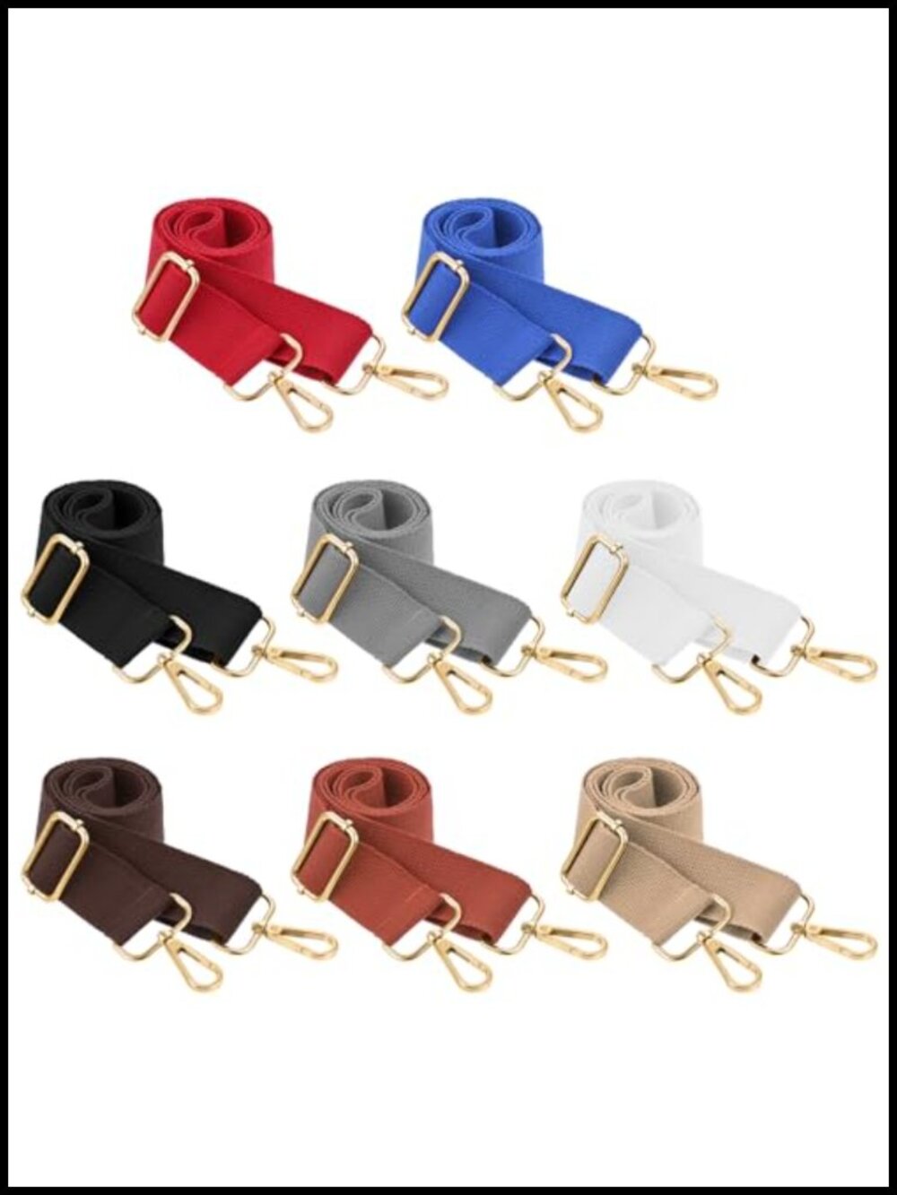 Wide Purse Strap Replacement Adjustable Canvas Crossbody Bag Strap